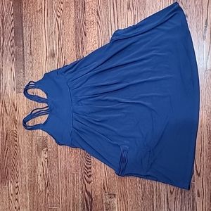 Calvin Klein spaghetti strap navy blue dress.